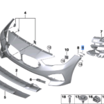 BMW 2 SERIES F44 GUIDE BUMPER LEFT TOP 51117474597