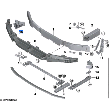 BMW 2 SERIES F44 CRASH REINFORCEMENT RIGHT 51117490124