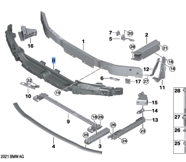 BMW 2 SERIES F44 IMPACT ABSORBER TOP 51118075463