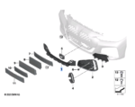 BMW 4 SERIES G22 G22 LCI G23 G23 LCI GRILLE AIR INLET MIDDLE 51118077358