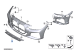 BMW 4 SERIES G22 G22 LCI G23 G23 LCI BUMPER SUPPORT BRACKET FRONT 51118078410