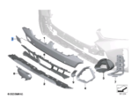 BMW X6 SERIES G06 LCI FLAP TOWING EYE PAINED 51118085658