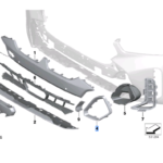 BMW X6 SERIES G06 LCI TRIM GRILLE BUMPER TRIM RIGHT 51118085660
