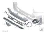 BMW X6 SERIES LCI BUMPER TRIM FRONT PAINTED 51118085999