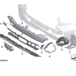 BMW X6 SERIES LCI BUMPER TRIM FRONT PAINTED 51118085999