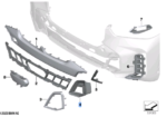 BMW X5 SERIES G05 LCI TRIM AIR INLET RIGHT 51118086040