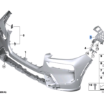 BMW X7 SERIES G07 LCI BUMPER GUIDE LEFT TOP 51119881245