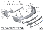 BMW 4 SERIES G22 G22 LCI G23 G23 LCI COVER TOWING LUG PAINTED REAR 51125A0B2F1