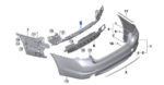 BMW 5 SERIES G30 REAR BUMPER MOUNT SUPPORT BRACKET 51127387297