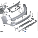 BMW X1 SERIES U11 U12 BUMPER TRIM REAR LEFT 51128083649