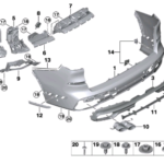 BMW X7 SERIES G07 LCI MOUNT BUMPER REAR RIGHT 51128084142