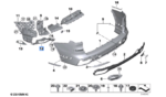 BMW X7 SERIES G07 LCI BRACKET TRIM EXHAUST TAILPIPE LEFT 51128089901