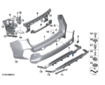 BMW X1 SERIES U12 BUMPER TRIM LOWER REAR 51128464369