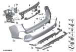 BMW X1 SERIES U12 BUMPER COVER REAR BOTTOM 51128465773