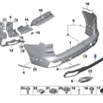 BMW X7 SERIES G07 G07 LCI REAR BUMPER BOTTOM TRIM PANEL 51128745432