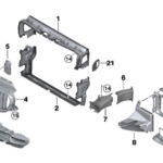BMW 5 SERIES G30 AIR DUCT SIDE PANEL INNER RIGHT 51137349592