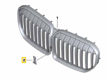BMW 7 SERIES G12 LCI TRIM FOR GRILL FRONT 51137475346