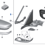 BMW 7 SERIES G11 HEATED OUTSIDE MIRROR LEFT 51167471865-T