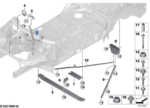 BMW X5 SERIES G05 STRUT BRACE BULK HEAD RIGHT 51617337924