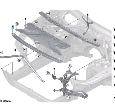 BMW 5 SERIES G30 CONNECTION FRONT TOP 51647357209