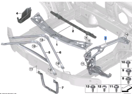 BMW 2 SERIES F44 SUPPORT LEFT 51647459881