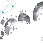 BMW 5 SERIES G30 COVER WHEEL ARCH REAR SECTION FRONT RIGHT 51717340796