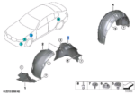BMW 3 SERIES G20 COVER WHEEL ARCH REAR SECTION FRONT RIGHT 51717340928