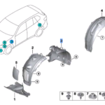 BMW X5 SERIES G05 G05 LCI F95 F95 LCI X6 SERIES G06 LCI COVER WHEEL ARCH REAR SECTION FRONT LEFT 51717424907