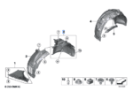 BMW X3 SERIES G45 COVER WHEEL ARCH FRONT RIGHT 51719881284-D