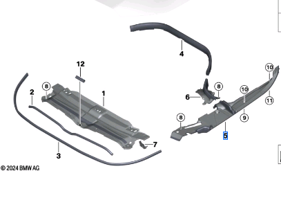 BMW 5 SERIES G60 SIDE PANEL SEALING RIGHT 51745A01594