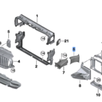 BMW 5 SERIES G30 AIR DUCT BRAKE WHEELHOUSING LEFT 51747394665