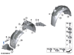 BMW 5 SERIES G60 WHEEL ARCH COVER BOTTOM RIGHT 51755A036D4