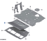 BMW X3 SERIES G01 UNDERBONNET SCREEN 51757394744-T