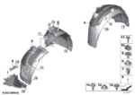 BMW 7 SERIES G70 COVER WHEEL ARCH FRONT RIGHT 51759498278-D