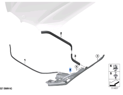 BMW X5 SERIES G05 G05 LCI G18 G18 LCI F95 F95 LCI X6 SERIES G06 G06 LCI F96 F96 LCI FRONT FENDER TRIM LEFT 51767418197