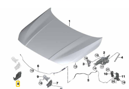 BMW 2 SERIES F44 LOCK PANEL 51767480744