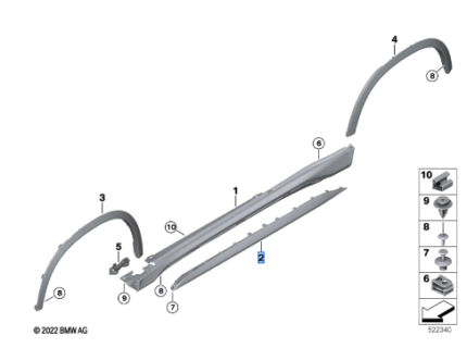 BMW X1 SERIES U12 COVER TRIM SIDE SILL FRONT RIGHT 51775A076A2