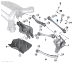 BMW 3 SERIES G20 TRACK STRUT WITH RUBBER MOUNT 31106879659