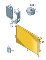 AUDI A3 COOLER FOR COOLANT 5WA121251H