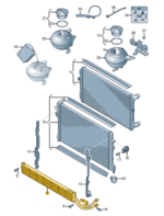 AUDI A3 ADDITIONAL COOLER FOR COOLANT 5WA121251J-D