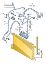 AUDI A3 A/C CONDENSER WITH FLUID RESERVOIR 5WA816411C