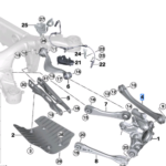 BMW 5 SERIES G30 TOE ARM WITH RUBBER MOUNT RIGHT 33326861126-C