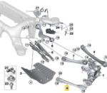 BMW X3 SERIES G01 TRAILING ARM WITH RUBBER BUSHING 33306871023-C