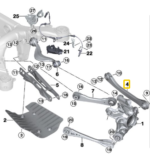 BMW X5 SERIES G05 STEERING ARM WITH RUBBER BUSING LEFT 33306878029-C