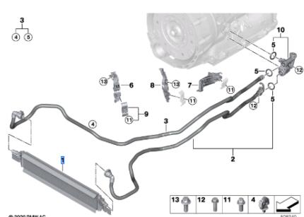 BMW 3 SERIES G20 TRANSMISSION OIL COOLER 17219429794