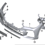Bmw X6 Series G06 Bumper Guide Top Left 51117478843-C Bmw X6 Series G06 Bumper Guide Top Left 51117478843-C