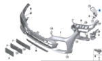 BMW X6 SERIES G06 BUMPER GUIDE TOP LEFT 51117478843-C