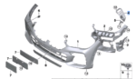 BMW X6 SERIES G06 BUMPER GUIDE TOP RIGHT 51117478844-C