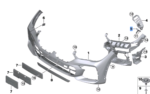 BMW X6 SERIES G06 BUMPER GUIDE LEFT BOTTOM 51117478845-C