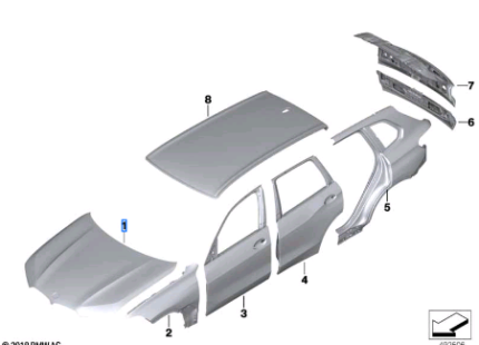 BMW X7 SERIES G07 HOOD 41007933467